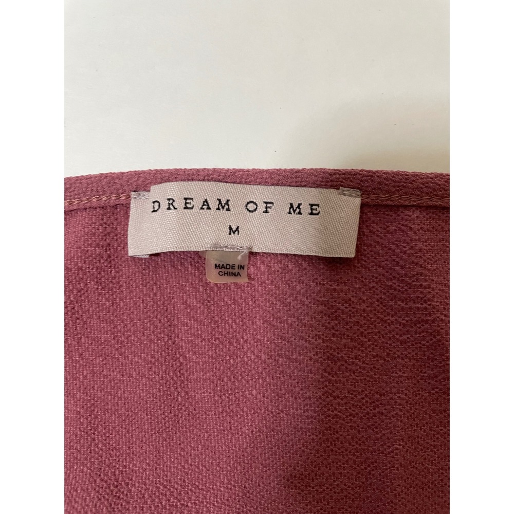 Dream of Me Wrap Dress Womens Medium Pink Excellent High Low V-Neck - Picture 5 of 6